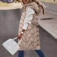 thumbnail image 6 of Hvyesh 2024 Winter Puffer Coats Women's Hooded Long Down Vest Full-Zip Sleeveless Puffer Vest Fashionable Coats Jacket, 6 of 6