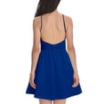 thumbnail image 2 of FANCYINN Women’s Casual Short Dress Spaghetti Strap Backless Mini Skater Graduation Dress Royal Blue XS, 2 of 6