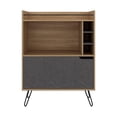 thumbnail image 1 of Mueble Bar con Portacopas y Cava para 3 Botellas Color Madera y Gris RTA, 1 of 4