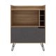thumbnail image 1 of Mueble Bar con Portacopas y Cava para 3 Botellas Color Madera y Gris RTA, 1 of 4
