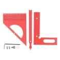 thumbnail image 2 of 3D Multi Angle Measuring Square Ruler, Semi Circular Pointer Angle Square, Aluminum Alloy Woodworking Squaring Protractor, Miter Ruler for Engineering, 2 of 7