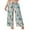 C, variant on Women Casual Floral Wide Leg Pants With Pockets Lady High Waist Adjustable Flowy Tie Knot Loose Trousers Business Work Casual Long Pants