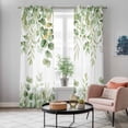 thumbnail image 4 of Spring Eucalyptus Leaves Kitchen Curtains Window Panels, Green Summer Botanical Insulated Window Treatment Curtain, Grommet Curtains for Bedroom/Living Room/Bathroom, 2 Piece 42"Wx84"L, 4 of 8