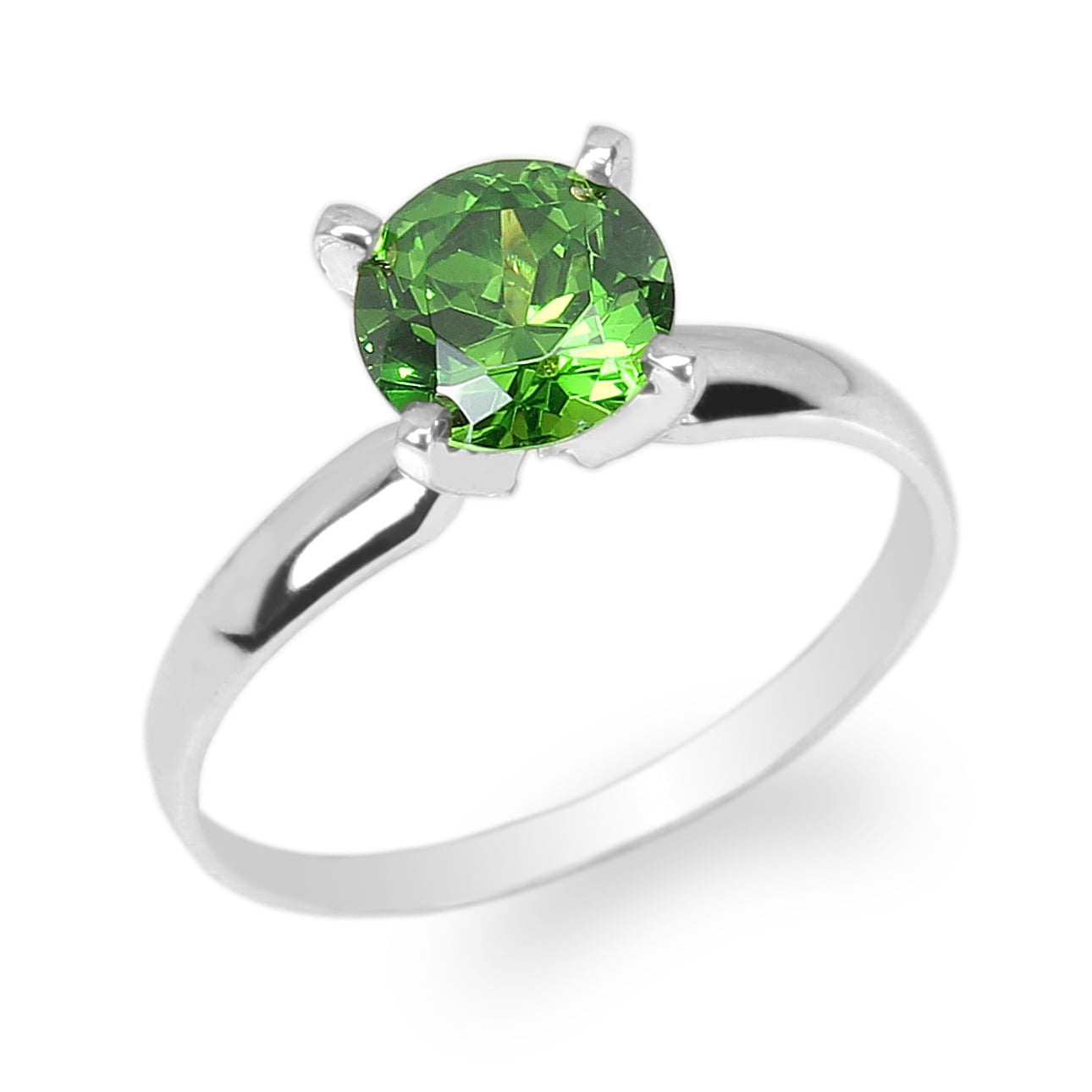 OUTSTANDING 2 CT OVAL PERIDOT GREEN 925 STERLING SILVER RING SIZE 5-10 