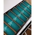 thumbnail image 3 of Dream Christmas Tree Stair Treads for Wooden Steps Indoor Runner Rug Carpet,Cyan Xmas Tree Sparkle Star Reindeer 4 Pieces Peel and Stick Staircase Step Treads Covers Washable Throw Door Mats,30"x8", 3 of 7