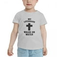 thumbnail image 2 of My Lifeguard Walks On Water Cute Toddler Tshirts for Boys Girls (Gray, Youth S), 2 of 5