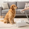 thumbnail image 7 of Dog Hair Dryer, 1550W High Velocity Pet Blow Dryer with Heater for Grooming, Speed Temperature Adjustable Dog Blower Grooming Dryer with 4 Nozzles, White, 7 of 7