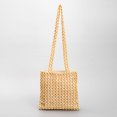 thumbnail image 1 of Bolso con cuentas para mujer bolso informal de madera bolso con asa superior de color sólido bolso de ocio para mujer FLhrweasw Nuevo, 1 of 9