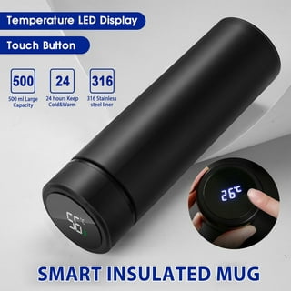LED Digital Smart Vacuum Cup Thermo Stainless Steel Hot Water Bottle  Charging Travel Cup Smart Illuminate