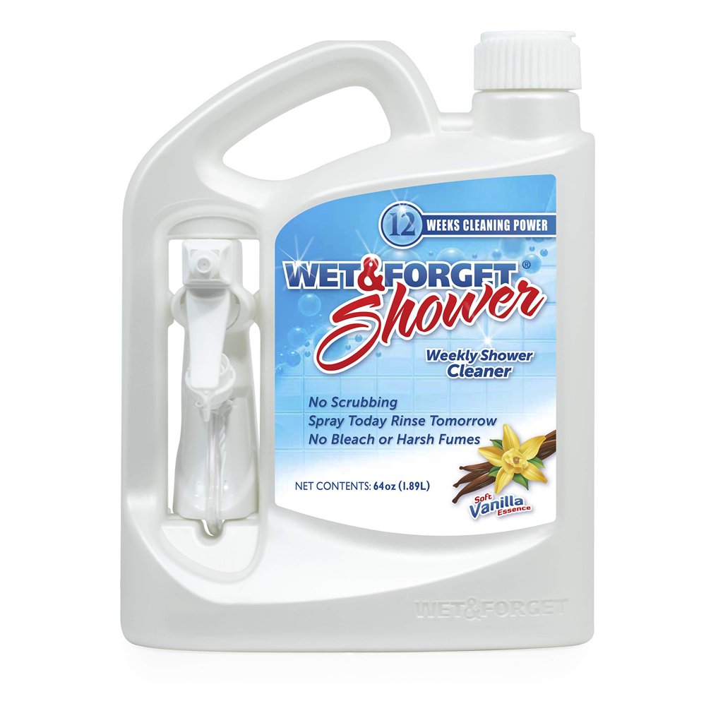Wet & Shower Cleaner Weekly Application Requires No Scrubbing, BleachFree Formula, 64 OZ