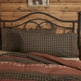 thumbnail image 2 of VHC Brands Beckham Check Cotton Rustic Bedding King Pillow Case Set of 2, Pillowcase Set 21x40, Soft Black, 2 of 3