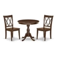 thumbnail image 6 of East West Furniture Antique 3-piece Dining Set with X-Back Chairs in Mahogany, 6 of 10