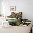 thumbnail image 6 of Manfei Rustic Cabin Bedding Comforter Set 7-Piece for Teens Adults,Jungle Flowers King Bedding Sets,Green Brown Ultra Soft Bed Sheets,Super Cozy Room Decor,Reversible, 6 of 8