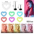 thumbnail image 2 of Riwcyla 10 Pouces Vidéo RVB Cœur, Remplissage en Forme à Intensité Réglable Alimenté par USB avec Support pour Téléphone Support Extensible de Bureau pour Diffusion en Direct Vidéo en Ligne Selfie Maquillage Vlog, 2 of 6