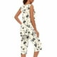 thumbnail image 5 of Conjunto de Verano para las Mujeres Impreso Cuello Redondo sin Mangas Y Pantalones, Casual Dos Piezas para las Mujeres, 5 of 8