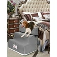 thumbnail image 2 of 3 Step Dog Stairs with Removable Washable Cover,Non- Pet Ramp for Small Dogs, Lightweight & Portable for Beds, Couches & Cars, Comfortable Foam Steps, 2 of 10