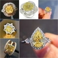 thumbnail image 4 of QQTDFG 925 Silver Crystal Jewelry Wedding Fashion Women Cubic Zirconia Rings Size 6-10-#9-9, 4 of 8