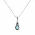 thumbnail image 1 of Womens Retro Blue Crystal Pendant Necklace Women Turquoise Jewelry, 1 of 1