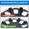 thumbnail image 5 of 4Pcs/Set Wheel Rims Cover,16" Universal Hubcap Compatible with Steel Wheel Rims Cover,Snap on Installation with Retention Rings,Red Lacquer & Black Lacquer, 5 of 8