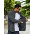 thumbnail image 6 of COOFANDY Men's Lightweight Polar Fleece Full Zip Jacket Casual Warm Outdoor Coat with Pockets, 6 of 6