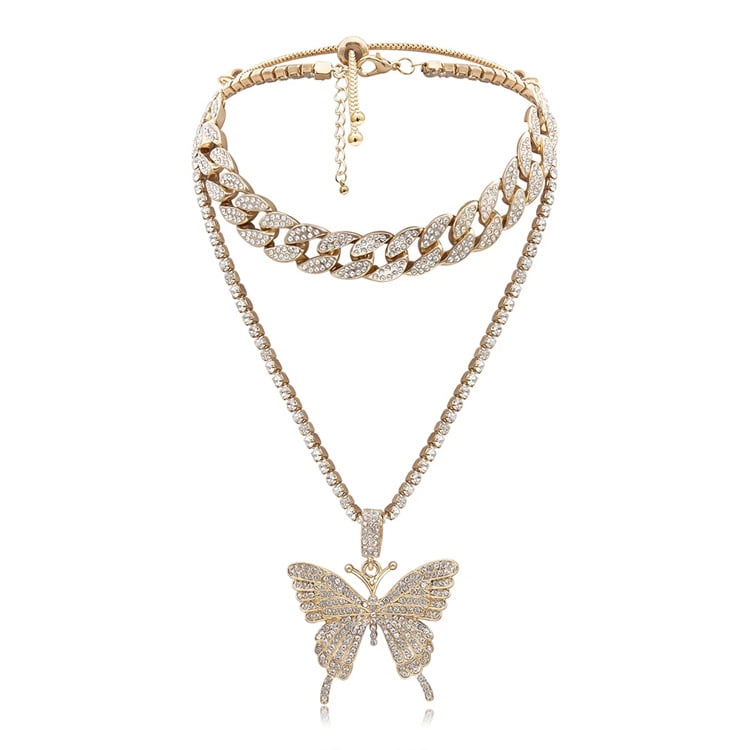 Fashion Layered Butterfly Pendant Micro 