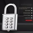 thumbnail image 2 of 8-Digit Password Combination Padlock Zinc Alloy Suitcase Smart Password Lock, 2 of 4