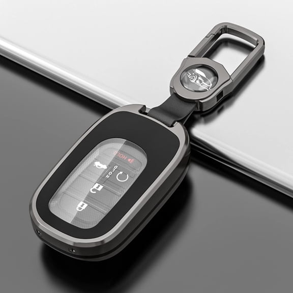 For Honda Key Fob Cover, Honda Accessories TPU Zinc Alloy Key Fob Case for 2022 2023 2024 Honda Accord Civic HR-V Sport SI EX EX-L Touring Smart Key