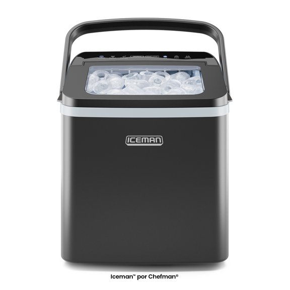 Chefman - Iceman: Máquina de Hielo Portátil con Autolimpieza, 9 Cubos en 7 Minutos