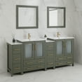thumbnail image 3 of Vanity Art 84" Double Sink Freestanding Bathroom Vanity Set with Ceramic Top and Mirror, 3 of 11