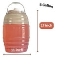 thumbnail image 2 of 2 Pack 5 Gallon Jug with Lid - Aguas Frescas Vitrolero Water Container - Napkins included for Party - LargeDispenser Ideal for Agua fresca and Juice, 2 of 4