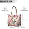 thumbnail image 5 of Flower Women's Large Weekend Travel Bag Moving Canvas Handbag Thick Double Layer Beach Weekend Travel Unisex Hospital Maternity Delivery with Toiletry Waterproof, 5 of 5