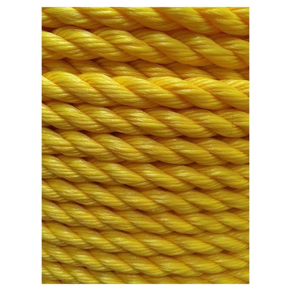 1/2" x 600' Yellow Rope 1/2 x 600 Polypropylene 3 Strand Twisted in Coil