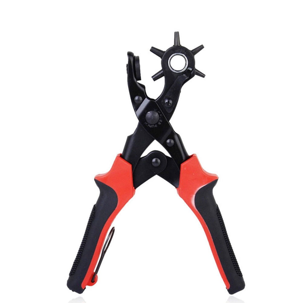 Leather Belt Eyelet Hole Punch Pliers Heavy Duty Band Revolving Puncher