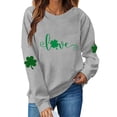 thumbnail image 3 of Guluxicc Sweatshirts for Women Casual Crewneck Long Sleeve Shirts St Patricks Day Letter Printed Graphic Pullover Tops, XL, 3 of 4