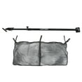 Ratcheting Cargo Bar ,Adjustable From 40"70" W/ Storage Net Black For