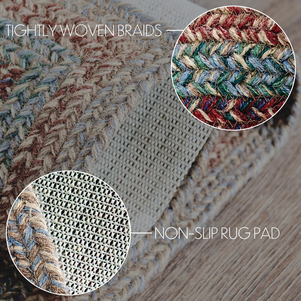 VHC Brands Multi Jute Rug Rect w/Pad 36x72