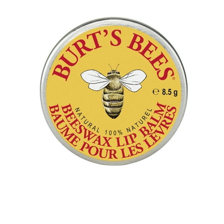 - Burt's Bees 100% Natural Moisturizing Lip Balm Tin, Original Beeswax with Vitamin E & Peppermint Oil - 1 Tin