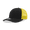 Black/Yellow, variant on 6021 6 Panel Mid Profile Structured Cotton Blend Trucker-Black/Teal