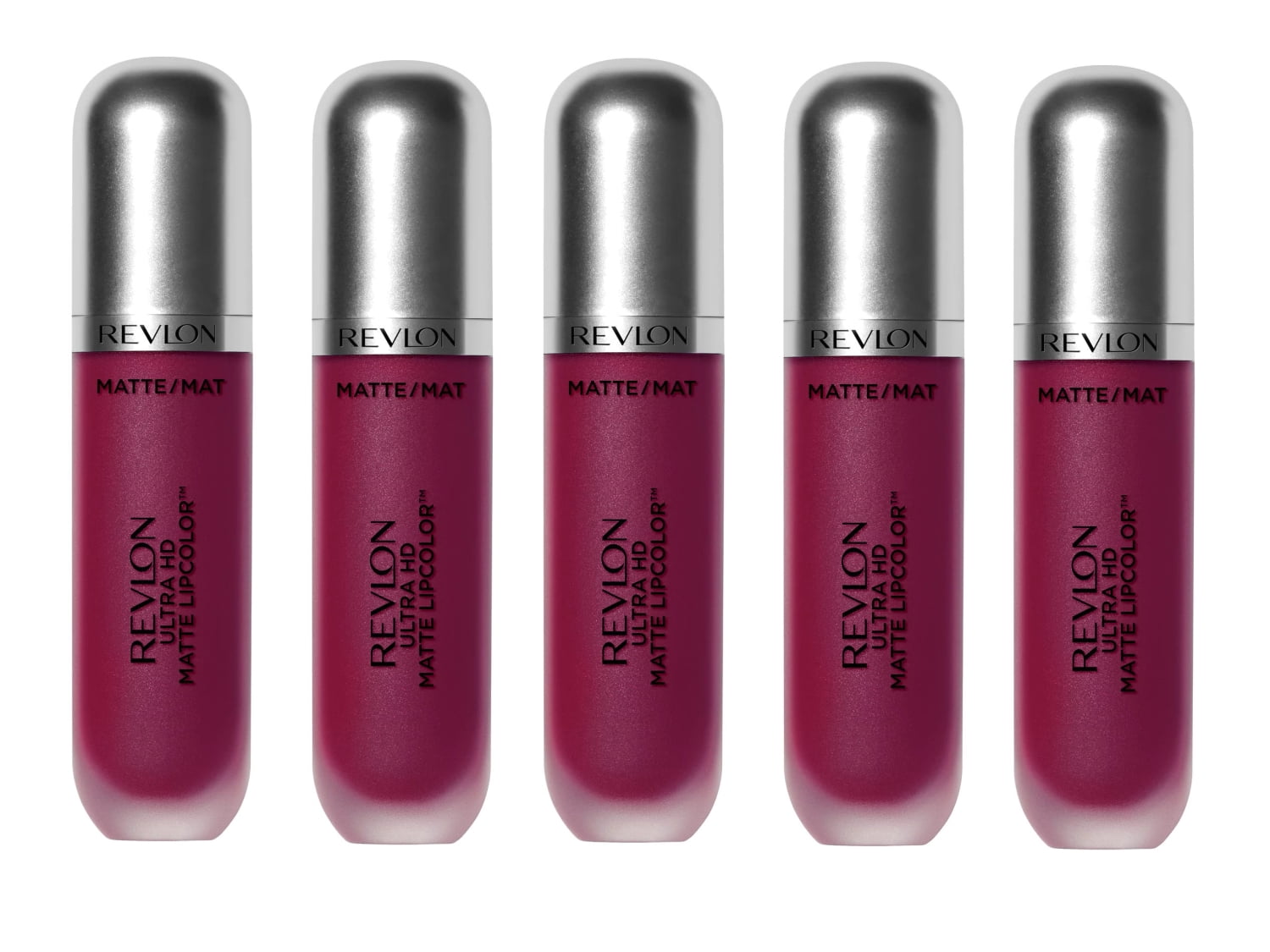 Revlon Ultra HD Matte Lipcolor Liquid Lipstick 610 HD Addiction. 2oz (Pack of 5)