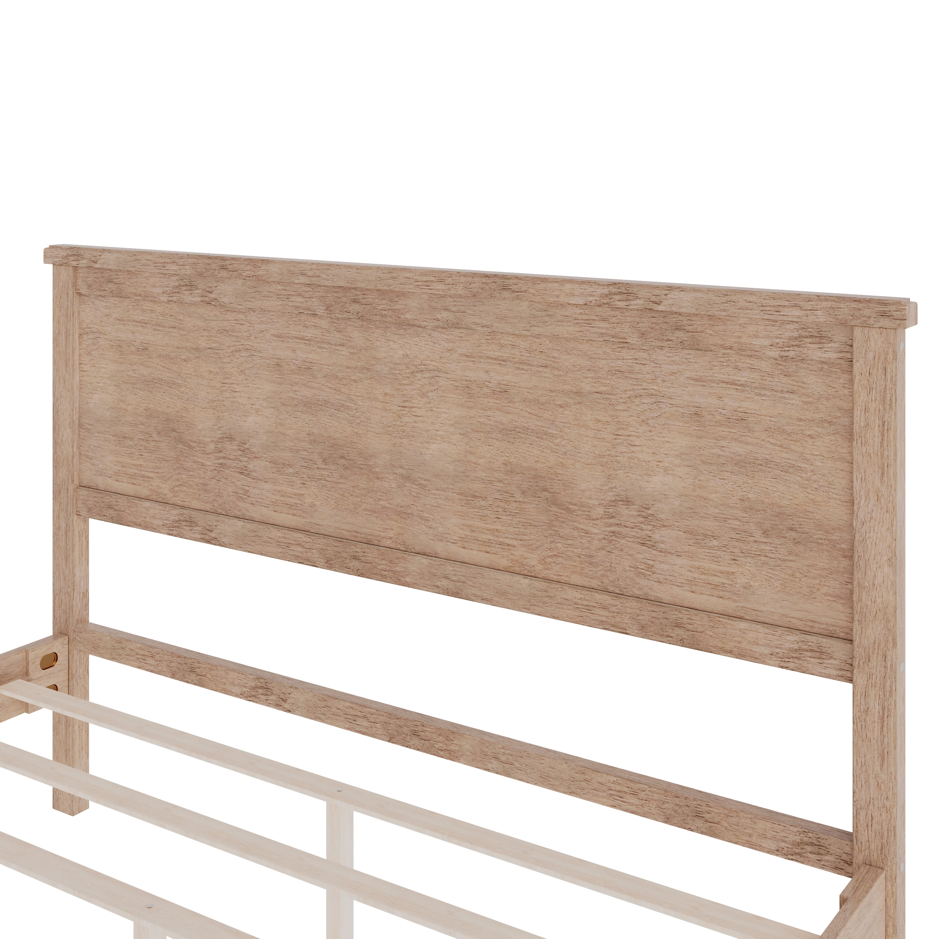 Harper & Bright Designs Full Size Platform Bed, Mid-Century Wooden Bed Frame with Headboard and Tapered Legs for Bedroom, Seadrift