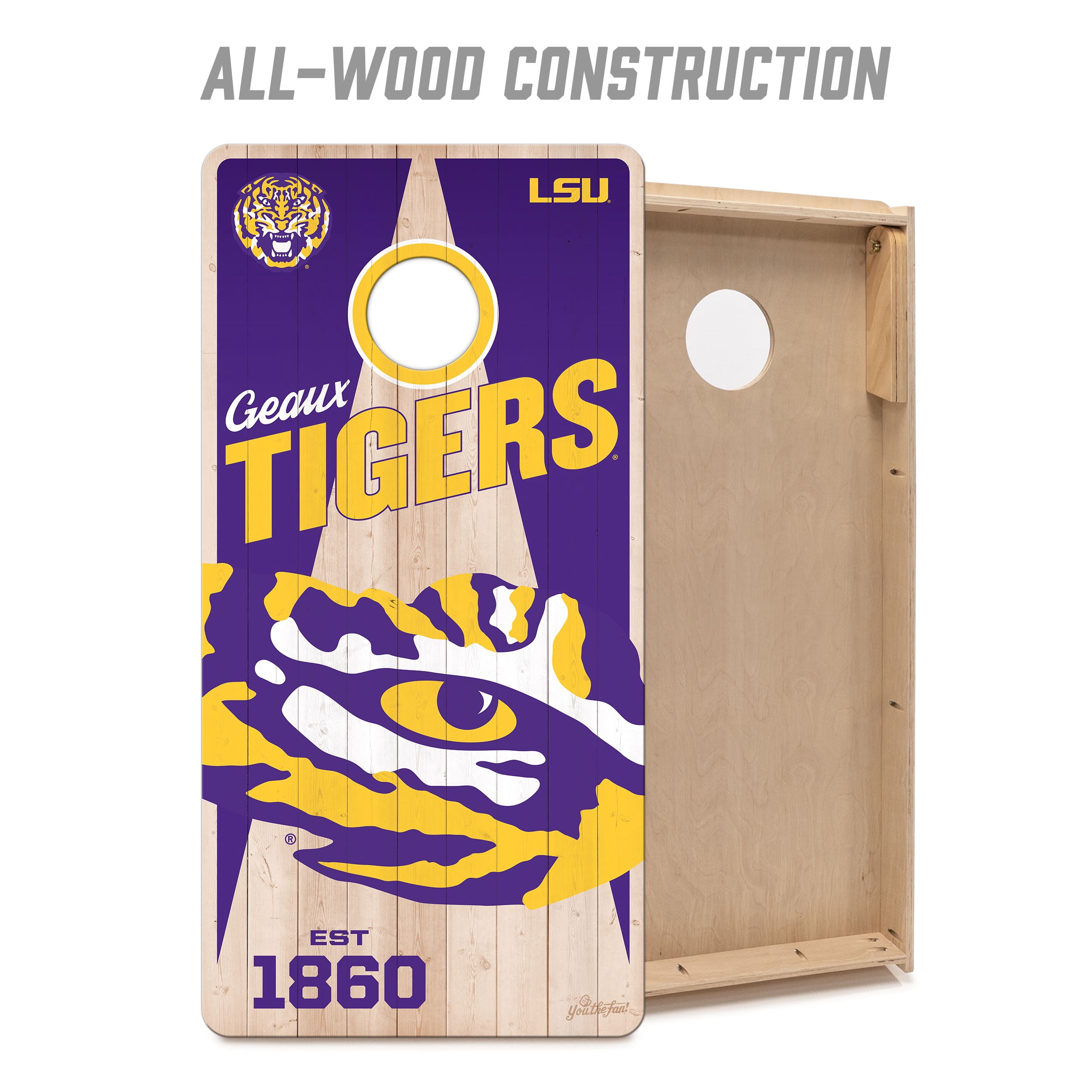 YouTheFan NCAA LSU Tigers 2' x 4' Cornhole Game No Bags