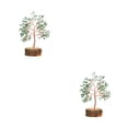 thumbnail image 4 of Inteprter Árbol de cristal de bonsái de piedra: exquisita decoración del hogar con encanto natural, árbol artificial en el interior, aventurina verde 2Conjunto, 4 of 6