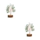 thumbnail image 2 of Advancent Árbol de cristal natural de piedra - Impresionante decoración hecha a mano para el hogar Árbol artificial para interiores aventurina aventurina verde 2Conjunto, 2 of 6