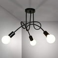 thumbnail image 1 of Vintage 3 Lights Chandelier Lighting, Industrial Style Sputnik Chandelier Dimmable Easy Installation for Widespread Use, Rustic Farmhouse Design Black Finish, 1 of 5