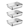 thumbnail image 1 of Juego de recipientes de almacenamiento de alimentos de acero inoxidable | Cajas de conservación ecológicas reutilizables | Paquete de 3 de gran capacidad | Apto para lavavajillas no poroso | Para el, 1 of 2