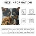thumbnail image 5 of Fenyluxe Pillow Covers Puppy Kitten and Guinea Pig Pillow Cover White Pillowcover Soft Double Side Print Sofa Square Throw Pillowcovers  for Living Room Bedroom Car Decor White, 5 of 5
