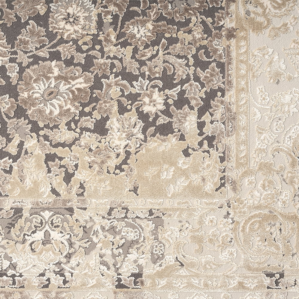 LR Home Ox Bay Cherry Floral/Botanical Classic/Traditional Luxelon Blend Indoor Area Rug, 7'9" x 9'9"
