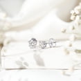thumbnail image 4 of Rosec Jewels Lab Grown Diamond Earrings Unisex - 0.9 Ct - Round Lab Diamond Stud with Screw Back (EF-VS Quality) - Ready to Gift, 925 Sterling Silver, 4 of 8