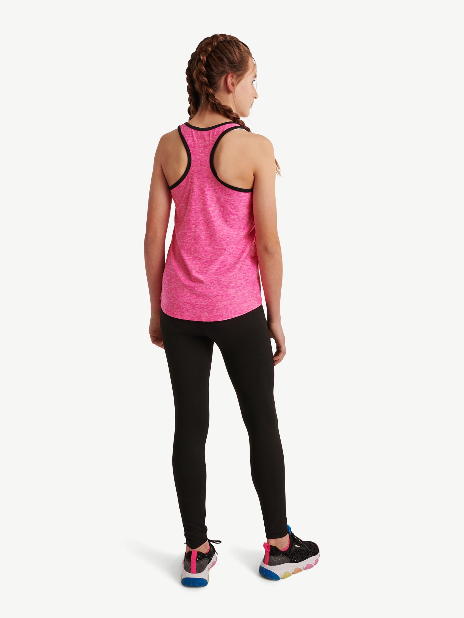 Justice Girls Active Tank, Short, and Legging, 3-Piece Outfit Set, Sizes XS-XLP