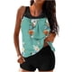 thumbnail image 4 of Traje de Baño de Mujer con Pantalones Cortos Torso Largo Cintura Alta Dos Piezas, Traje de Baño Impreso Conservador para el Verano de la Playa, 4 of 4